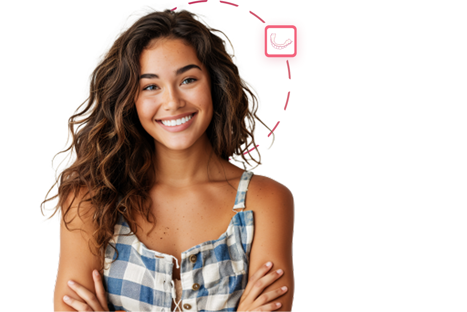 Smiling woman with perfect teeth