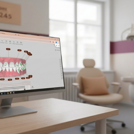 3D smile preview on dental monitor